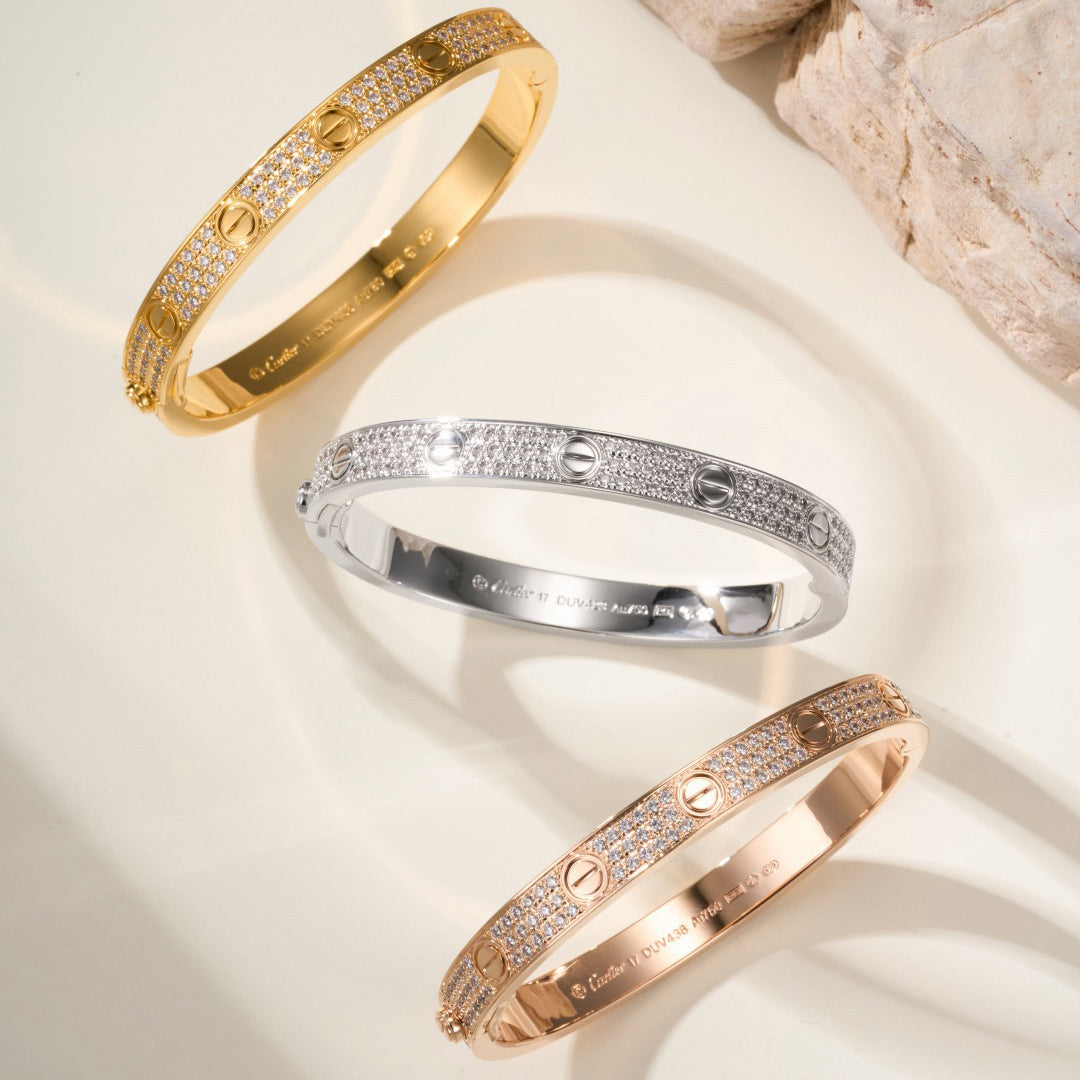 [sparkle Jewelery]LOVE BRACELET 6.1MM DIAMOND-PAVED