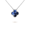 [sparkle Jewelry ]CLOVER 15MM PIETERSITE NECKLACE SILVER