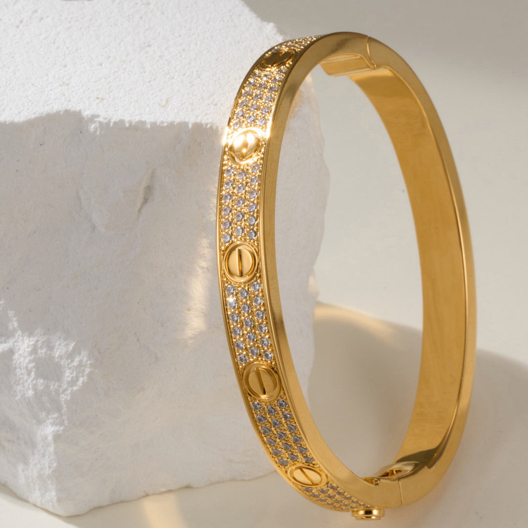 [sparkle Jewelery]LOVE BRACELET 6.1MM DIAMOND-PAVED