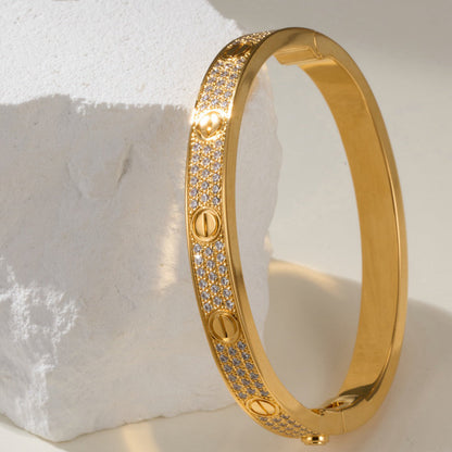 [sparkle Jewelery]LOVE BRACELET 6.1MM DIAMOND-PAVED