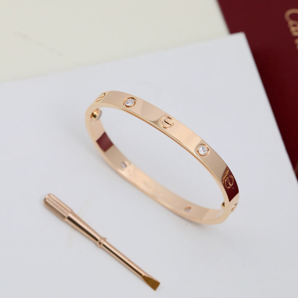 [sparkle Jewelery]LOVE BRACELET 6.1MM 4 DIAMONDS