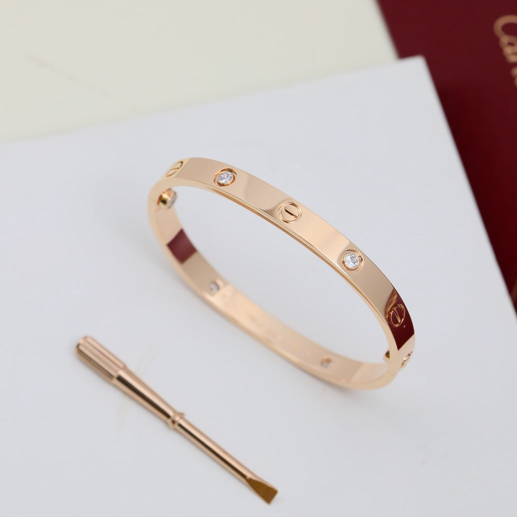 [sparkle Jewelery]LOVE BRACELET 6.1MM 4 DIAMONDS