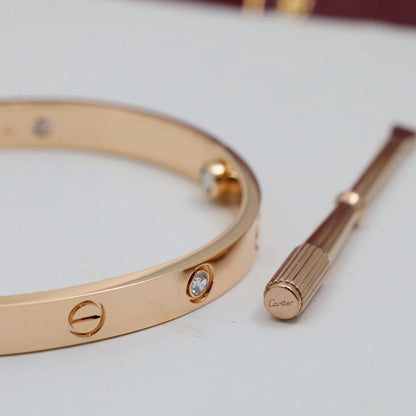 [sparkle Jewelery]LOVE BRACELET 6.1MM 4 DIAMONDS
