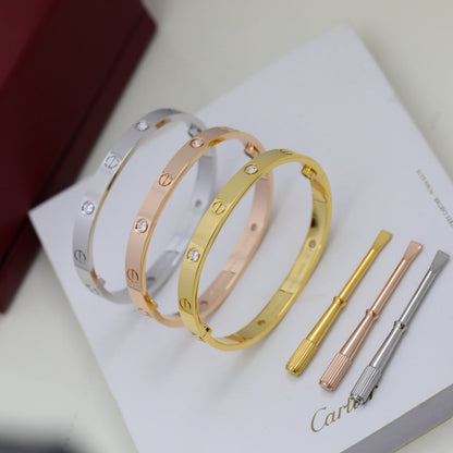 [sparkle Jewelery]LOVE BRACELET 6.1MM 4 DIAMONDS