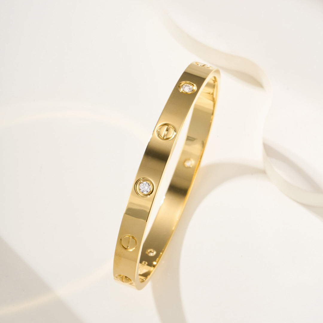 [sparkle Jewelery]LOVE BRACELET 6.1MM 4 DIAMONDS