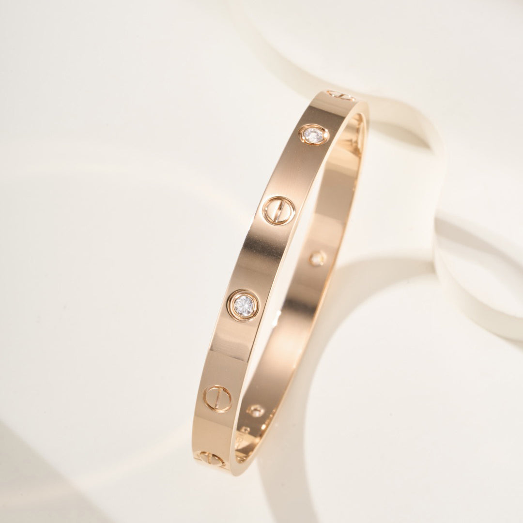 [sparkle Jewelery]LOVE BRACELET 6.1MM 4 DIAMONDS