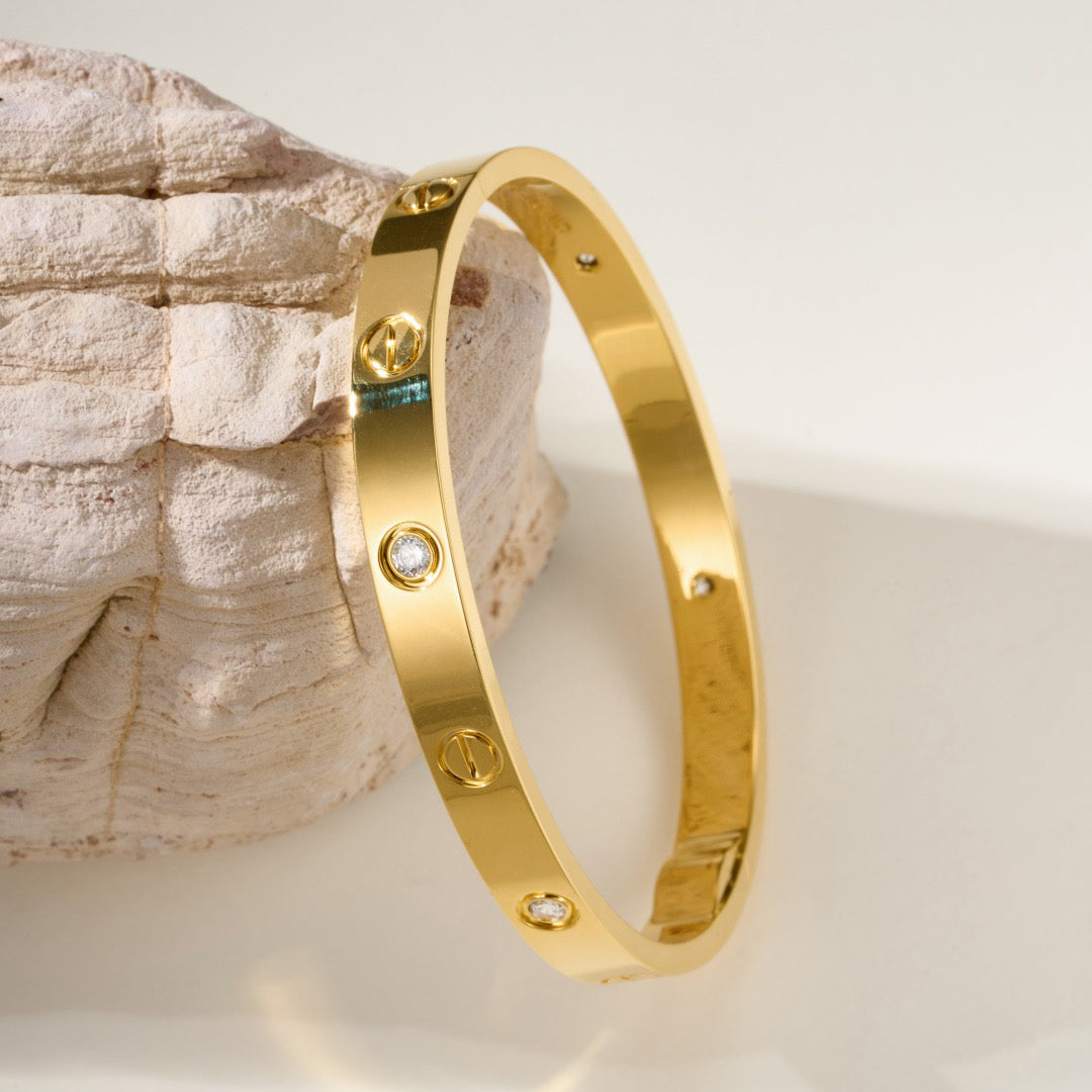 [sparkle Jewelery]LOVE BRACELET 6.1MM 4 DIAMONDS