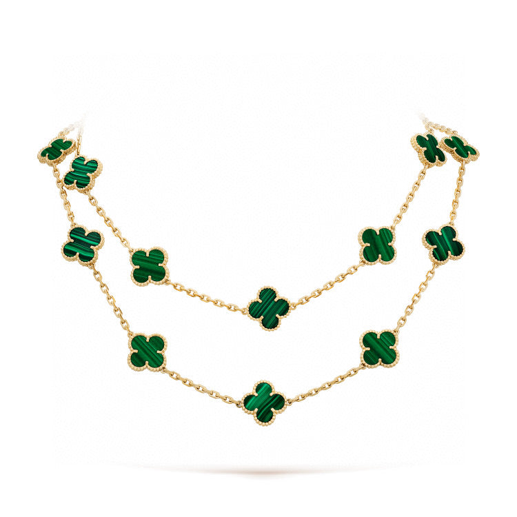 [sparkle Jewelry ]CLOVER 20 MOTIFS MALACHITE GOLD