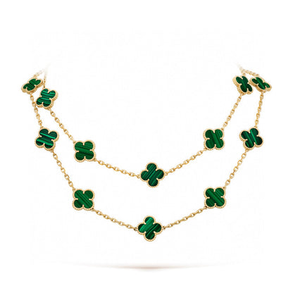 [sparkle Jewelry ]CLOVER 20 MOTIFS MALACHITE GOLD
