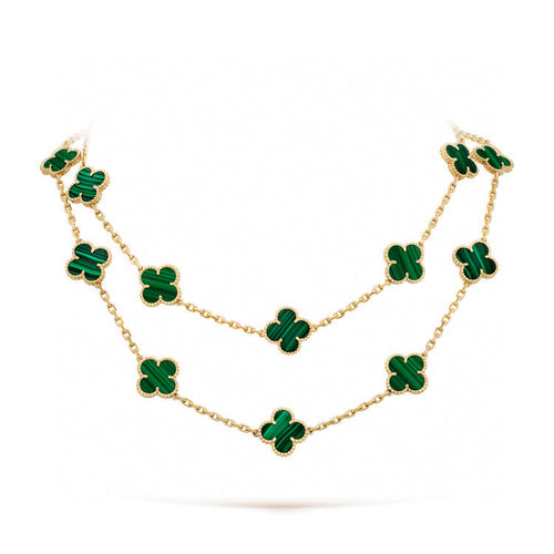 [sparkle Jewelry ]CLOVER 20 MOTIFS MALACHITE GOLD