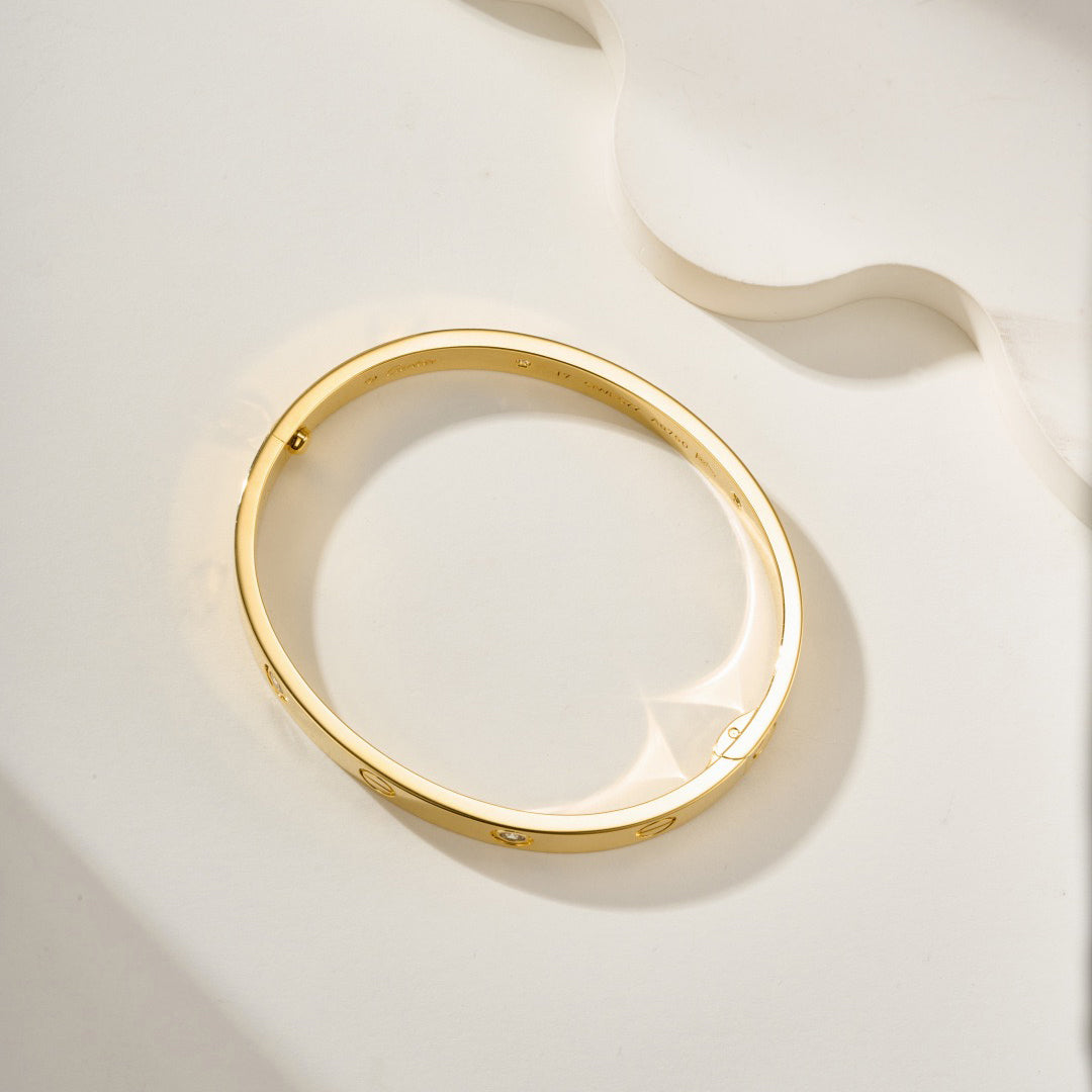 [sparkle Jewelery]LOVE BRACELET 6.1MM 4 DIAMONDS