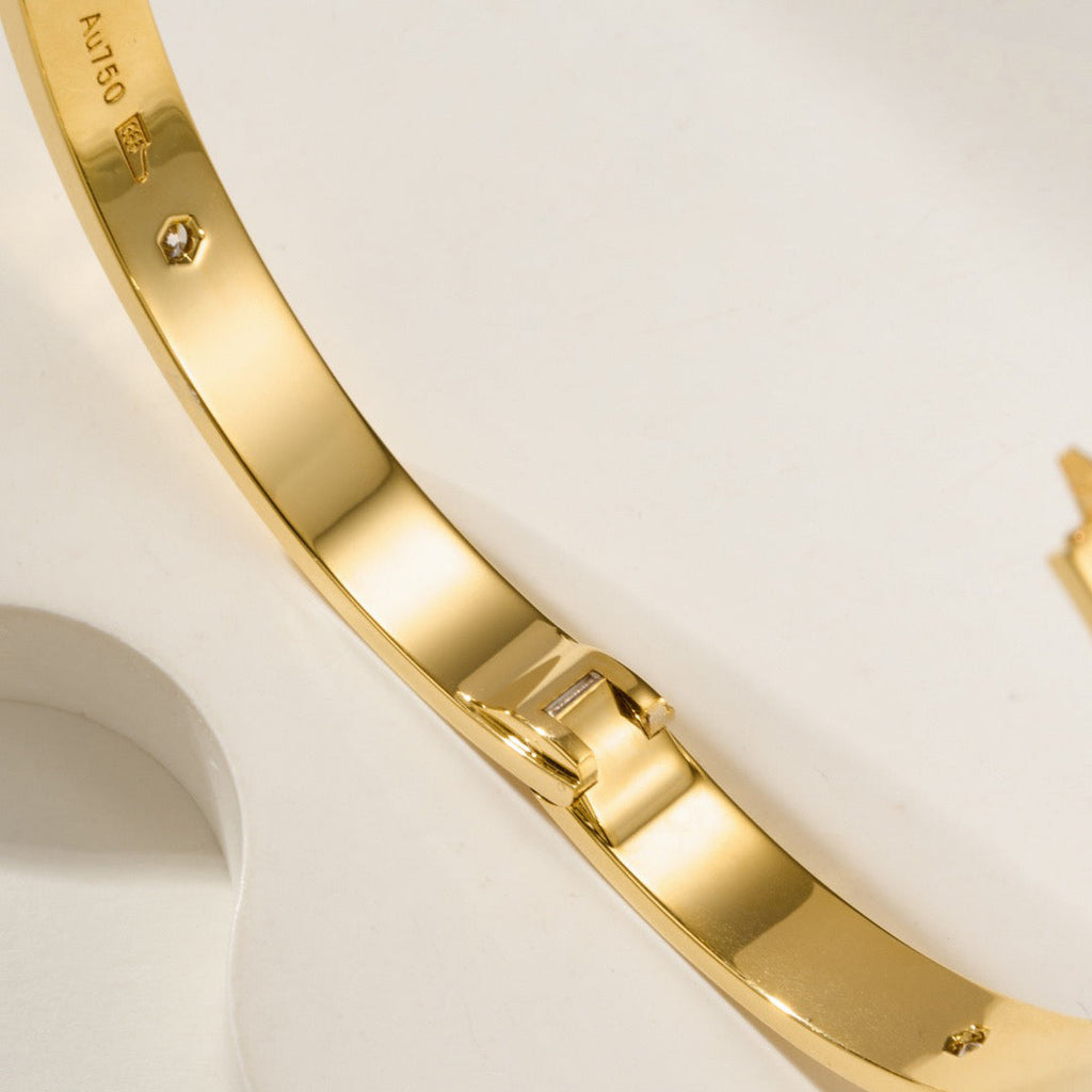 [sparkle Jewelery]LOVE BRACELET 6.1MM 4 DIAMONDS