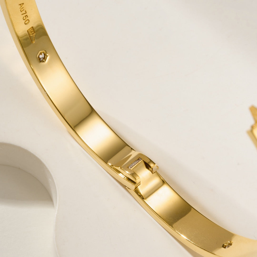 [sparkle Jewelery]LOVE BRACELET 6.1MM 4 DIAMONDS