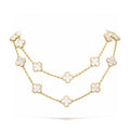 [sparkle Jewelry ]CLOVER 20 MOTIFS WHITE MOP NECKLACE