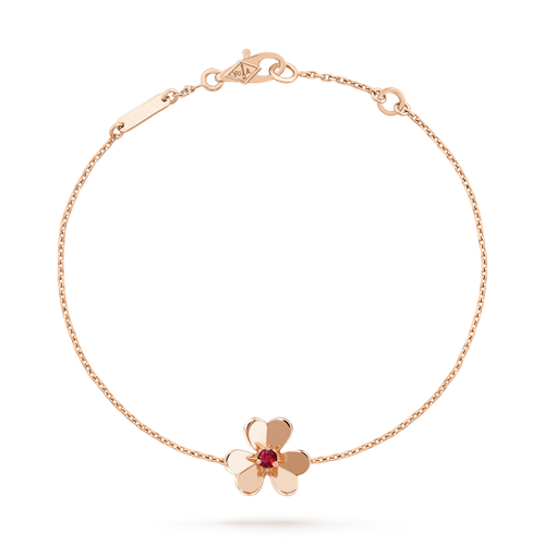 [sparkle Jewelry ]FRIVOLE GOLD FLOWER PINK MALACHITE BRACELET