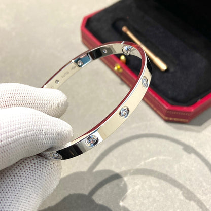 [Sparkle]KLASSISCHER 6.1MM LOVE ARMREIF - 10-DIAMANTEN