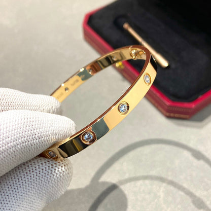 [Sparkle]KLASSISCHER 6.1MM LOVE ARMREIF - 10-DIAMANTEN