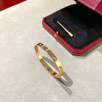 [Sparkle]KLASSISCHER 6.1MM LOVE ARMREIF - 10-DIAMANTEN