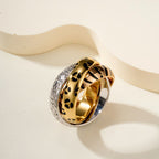 [sparkle Jewelery]TRINITY  RING LEOPARD PRINT