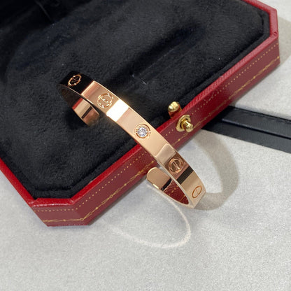[sparkle Jewelery]LOVE BRACELET 6.1MM 1 DIAMOND OPEN CUFF