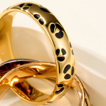 [sparkle Jewelery]TRINITY  RING LEOPARD PRINT