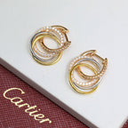 [sparkle Jewelery]TRINITY HALF DIAMOND  EARRINGS