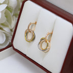 [sparkle Jewelery]TRINITY HALF DIAMOND  EARRINGS