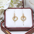 [sparkle Jewelery]TRINITY HALF DIAMOND  EARRINGS
