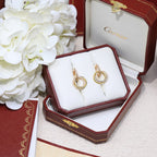 [sparkle Jewelery]TRINITY HALF DIAMOND  EARRINGS