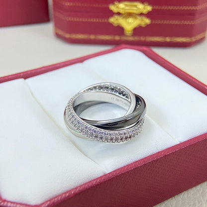 [sparkle Jewelery]TRINITY 3.2MM RING BLACK CERAMIC
