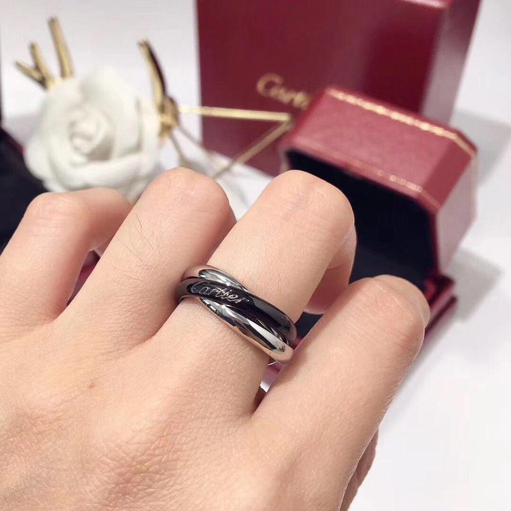 [sparkle Jewelery]TRINITY 3.2MM RING BLACK CERAMIC
