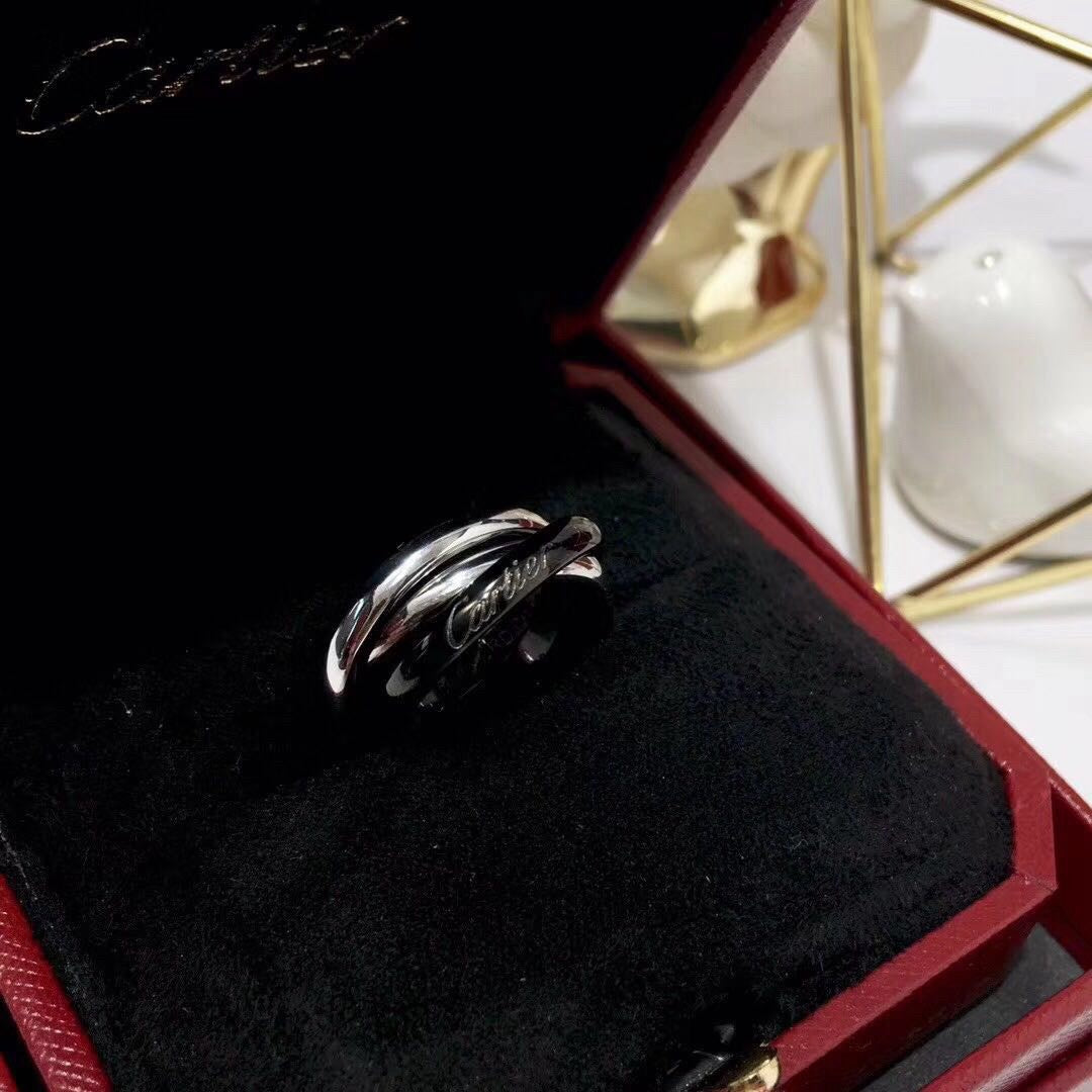 [sparkle Jewelery]TRINITY 3.2MM RING BLACK CERAMIC