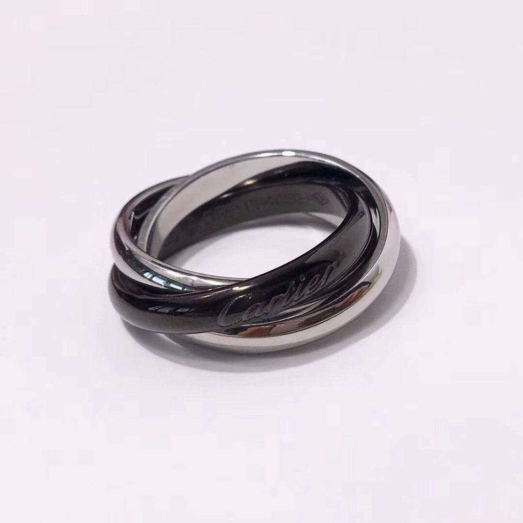 [sparkle Jewelery]TRINITY 3.2MM RING BLACK CERAMIC