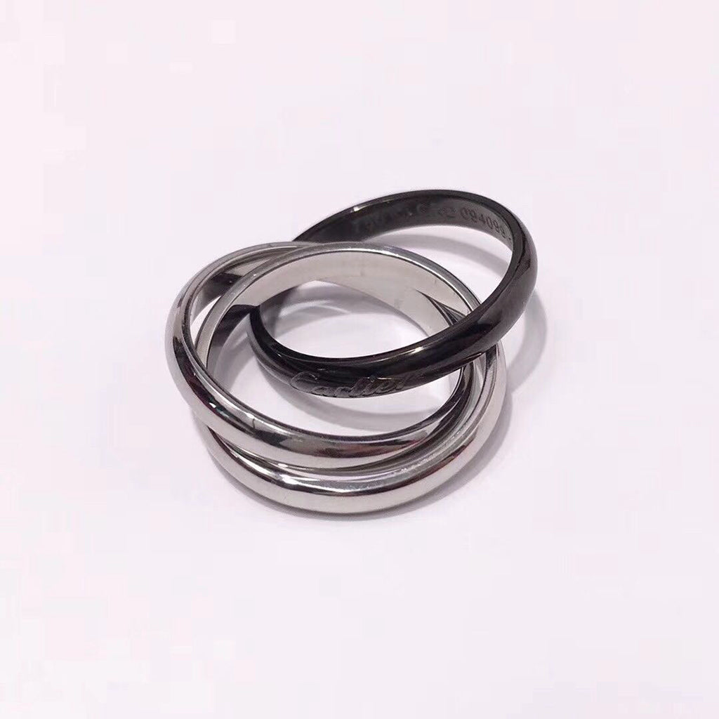 [sparkle Jewelery]TRINITY 3.2MM RING BLACK CERAMIC