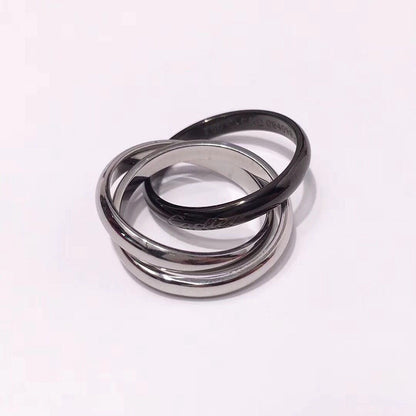 [sparkle Jewelery]TRINITY 3.2MM RING BLACK CERAMIC