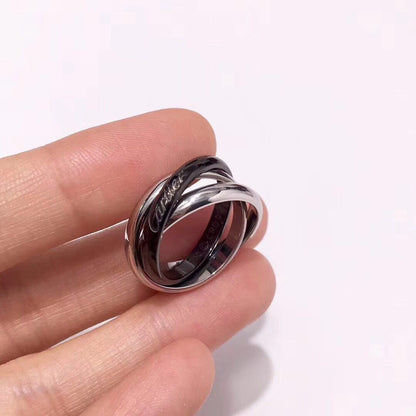 [sparkle Jewelery]TRINITY 3.2MM RING BLACK CERAMIC