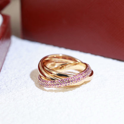 [sparkle Jewelery]TRINITY 3.2MM RING PINK DIAMOND