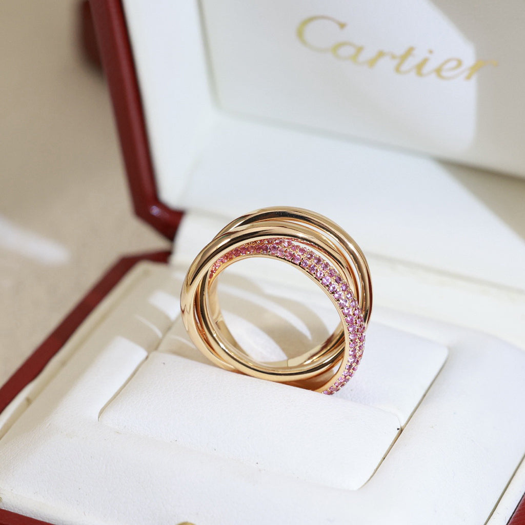 [sparkle Jewelery]TRINITY 3.2MM RING PINK DIAMOND