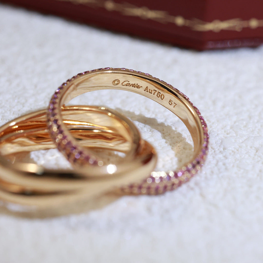 [sparkle Jewelery]TRINITY 3.2MM RING PINK DIAMOND