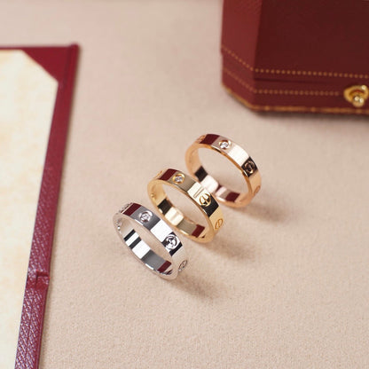 [sparkle Jewelery]LOVE 4MM 1 DIAMOND RING