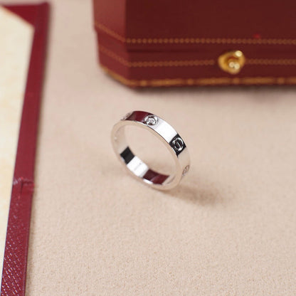 [sparkle Jewelery]LOVE 4MM 1 DIAMOND RING