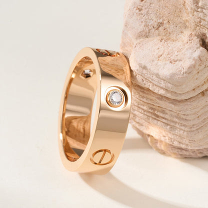 [sparkle Jewelery]LOVE 4MM 1 DIAMOND RING