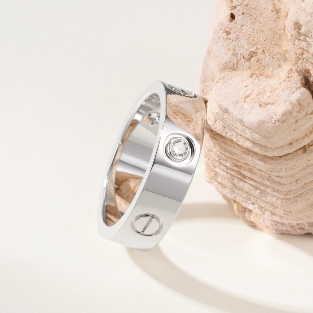 [sparkle Jewelery]LOVE 4MM 1 DIAMOND RING