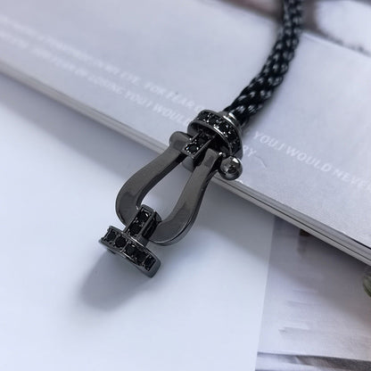 [sparkle Jewelry ]FORCE LARGE SERIES HORSESHOE BLACK SAMURAI BRACELET