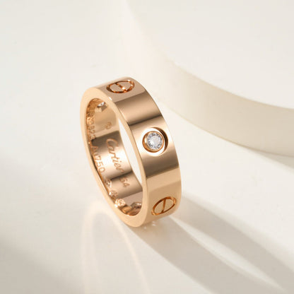 [sparkle Jewelery]LOVE 4MM 1 DIAMOND RING