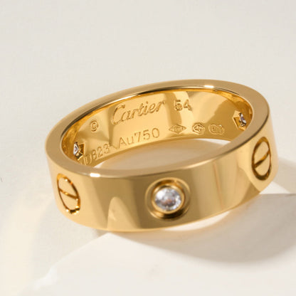 [sparkle Jewelery]LOVE 4MM 1 DIAMOND RING