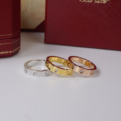 [sparkle Jewelery]LOVE 4MM 1 DIAMOND RING