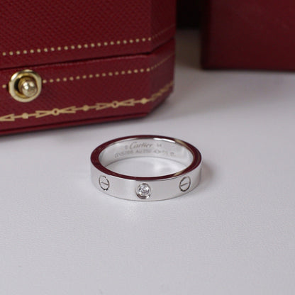 [sparkle Jewelery]LOVE 4MM 1 DIAMOND RING