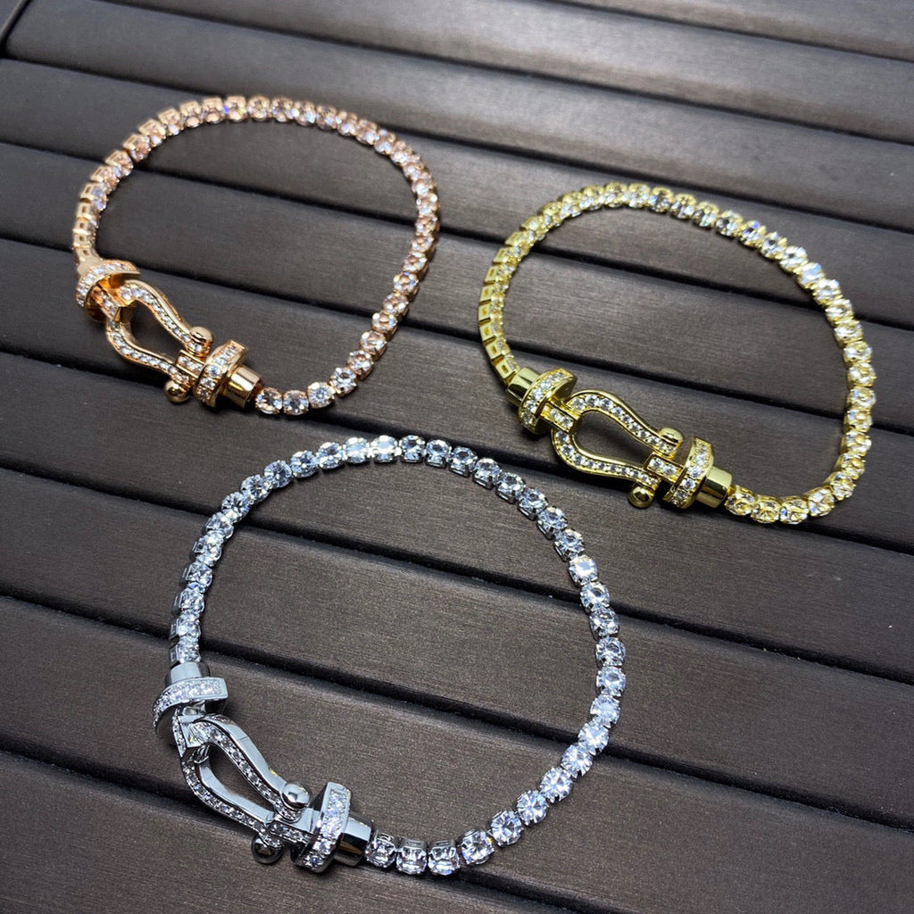 [sparkle Jewelry ]FORCE  HORSESHOE  DIAMOND TENNIS BRACELET