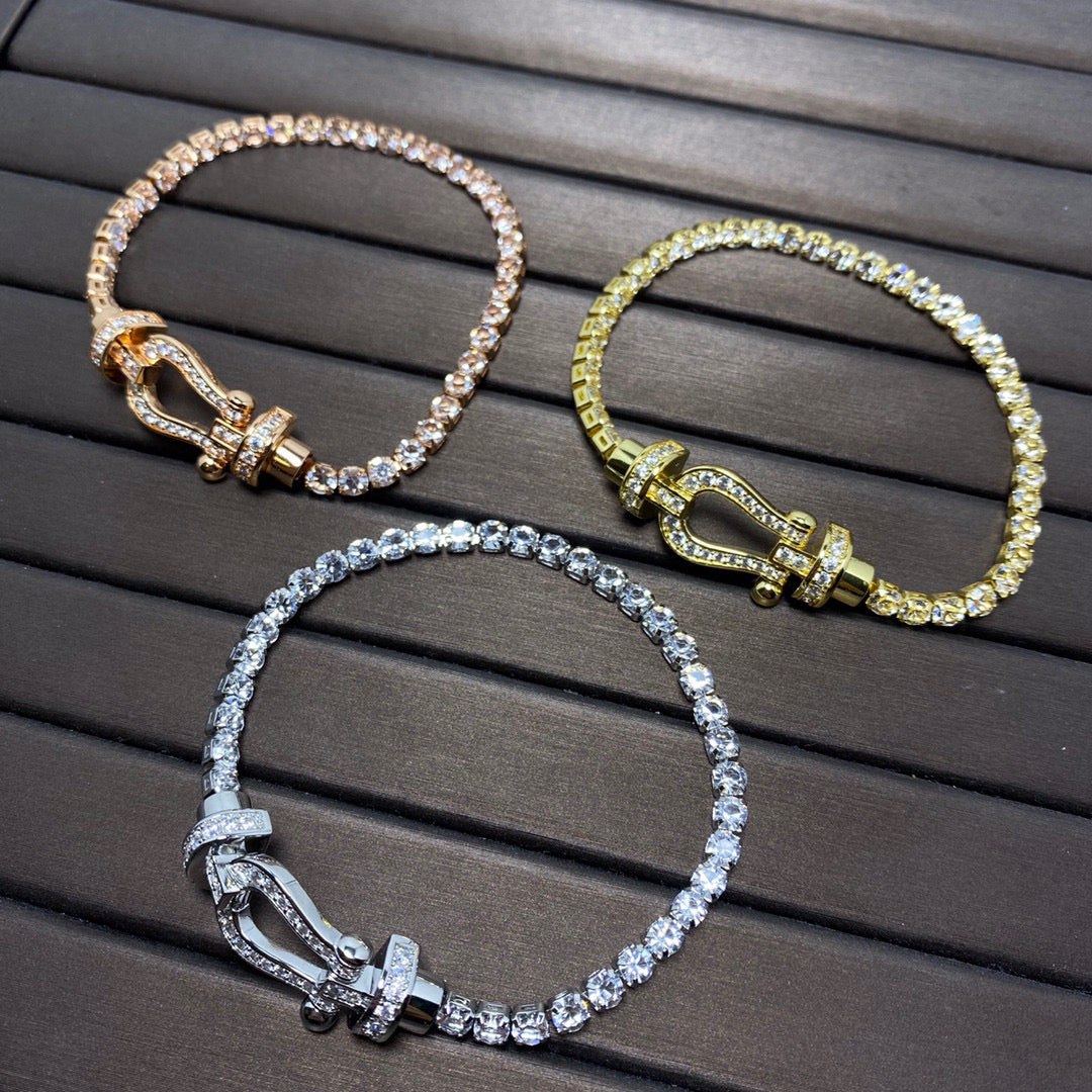 [sparkle Jewelry ]FORCE  HORSESHOE  DIAMOND TENNIS BRACELET